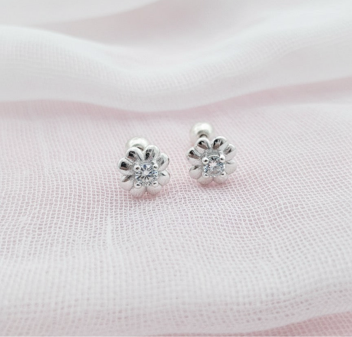 Aretes Plata Bebé Florcita