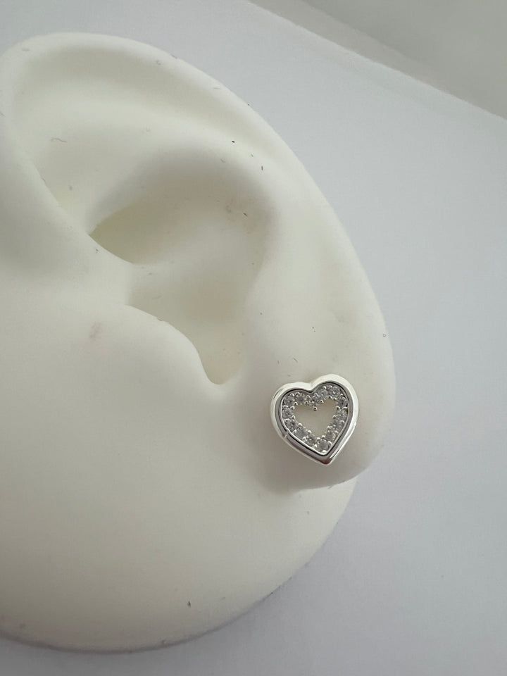 Aretes Plata Bebé Corazón