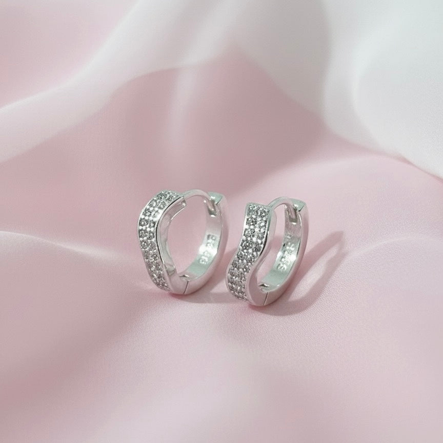 Huggies de Plata Ondeado