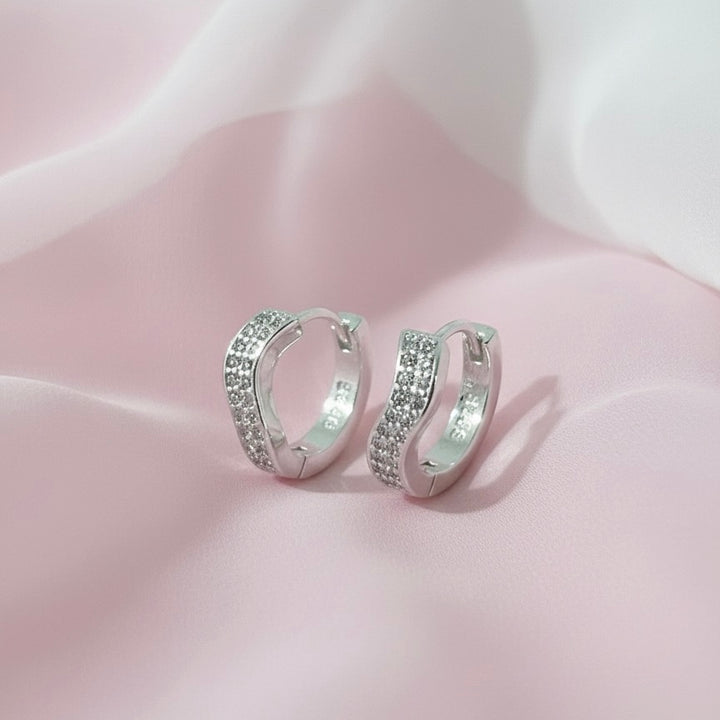 Huggies de Plata Ondeado