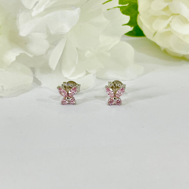 Aretes de Plata Mariposa Rosita