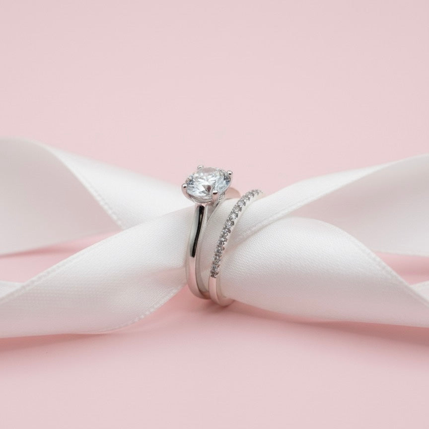 Anillos Dúo Reflejo Plata