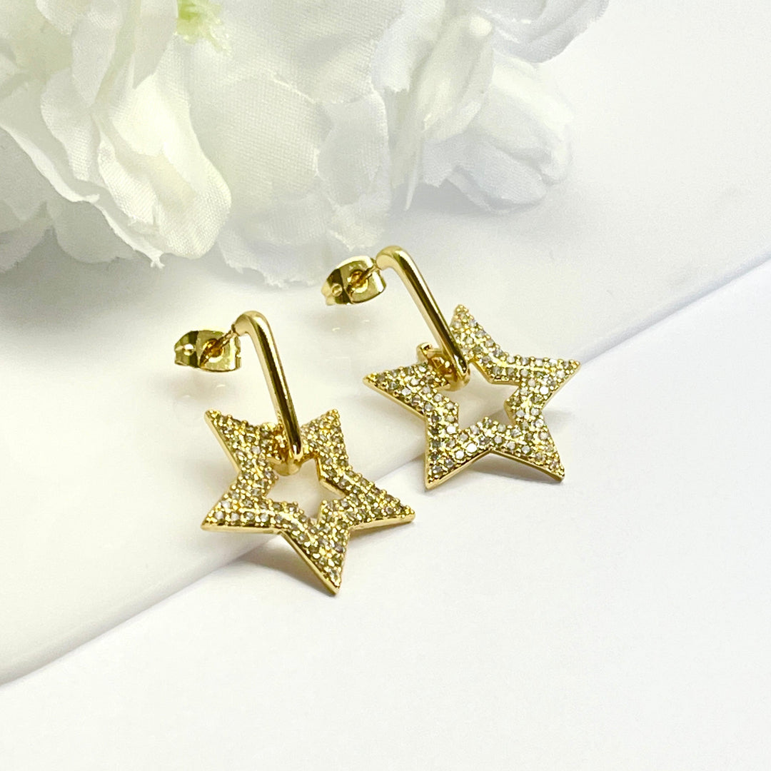Aretes de Acero Estrella Grande 🌟