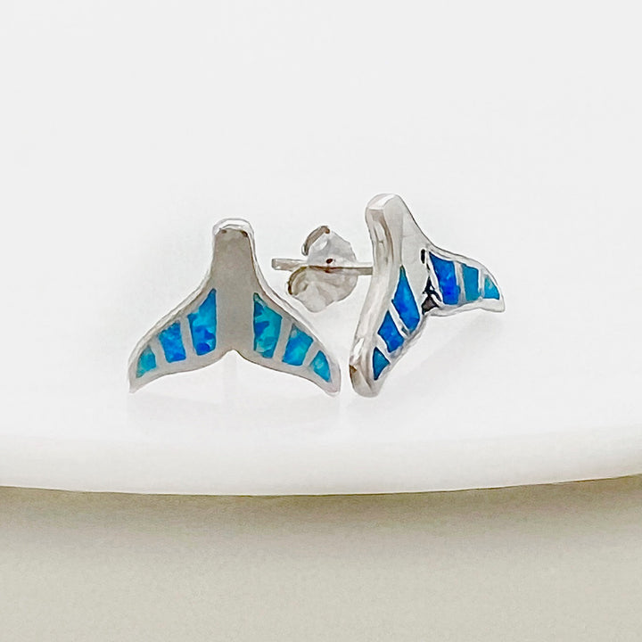 Compra online unos hermosos de aretes en forma de sirena con ópalo 💙 en Costa Rica 🇨🇷