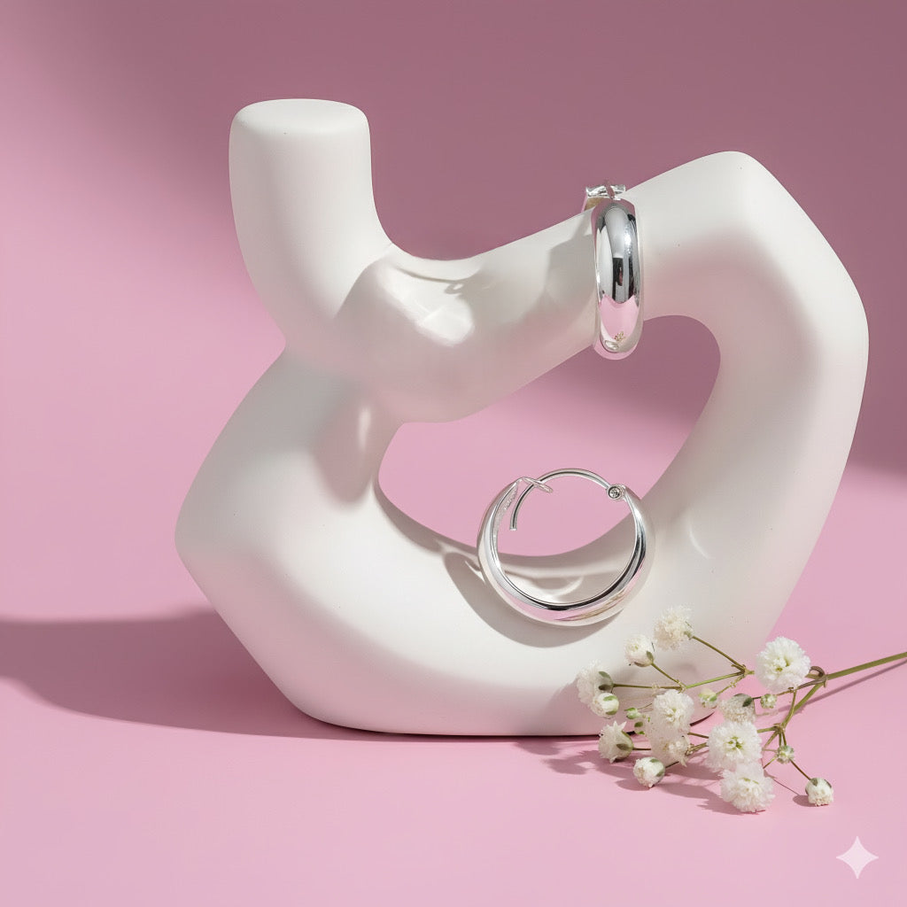 Argollas Preciosas 16MM Plata