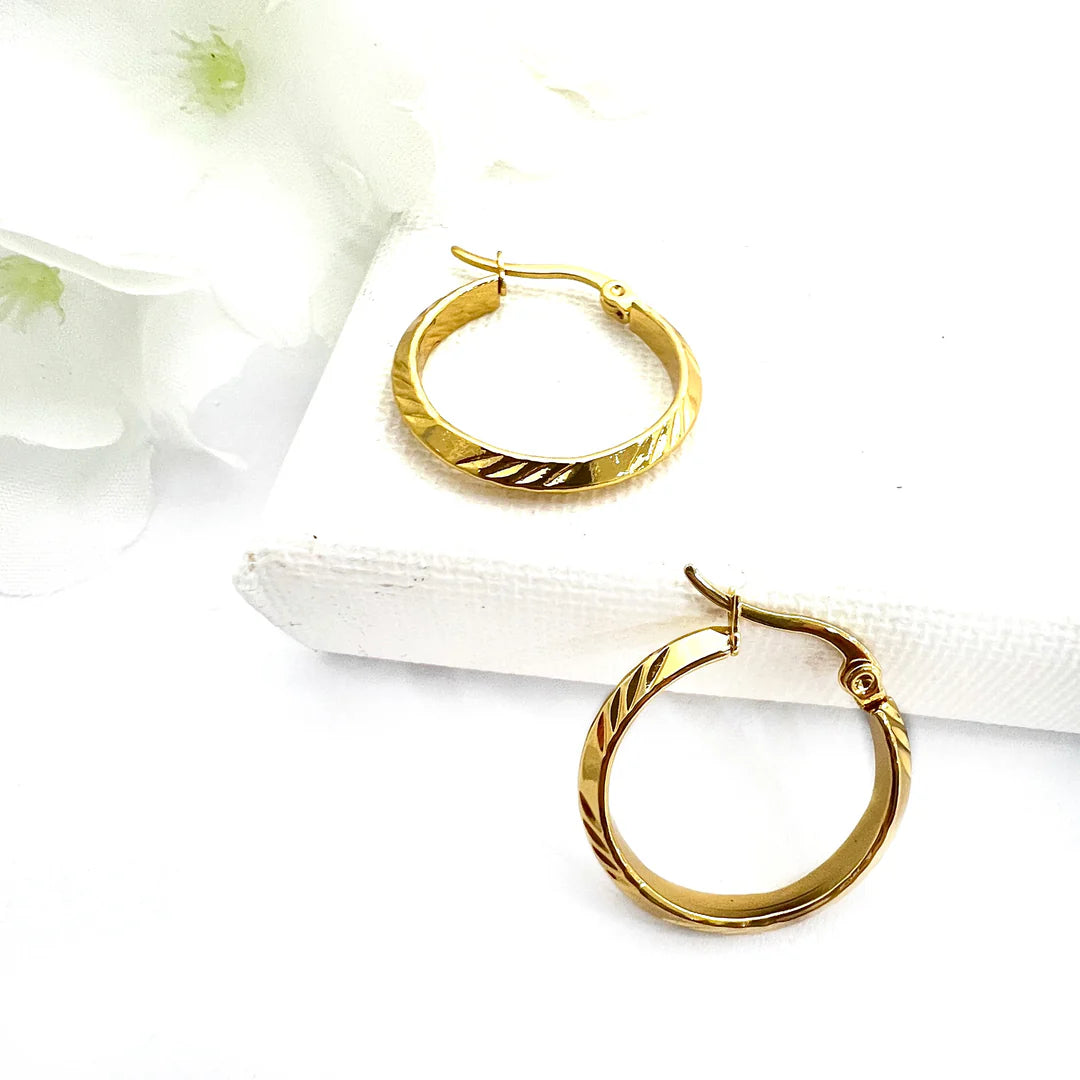 Argollas Cielo 20MM Dorado Acero