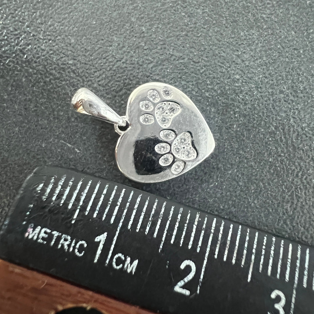 Dije Plata Huellita Corazón