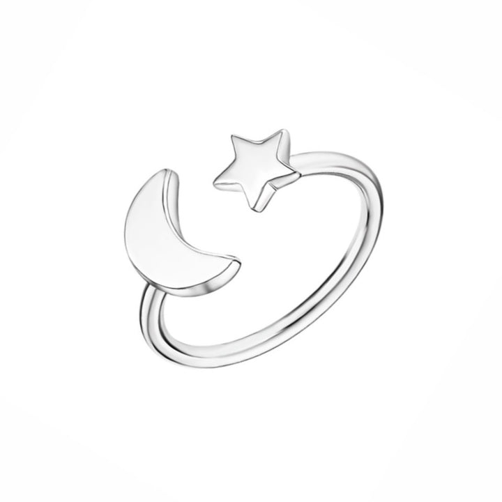 Anillo de Plata Luna y Estrella🌙⭐️