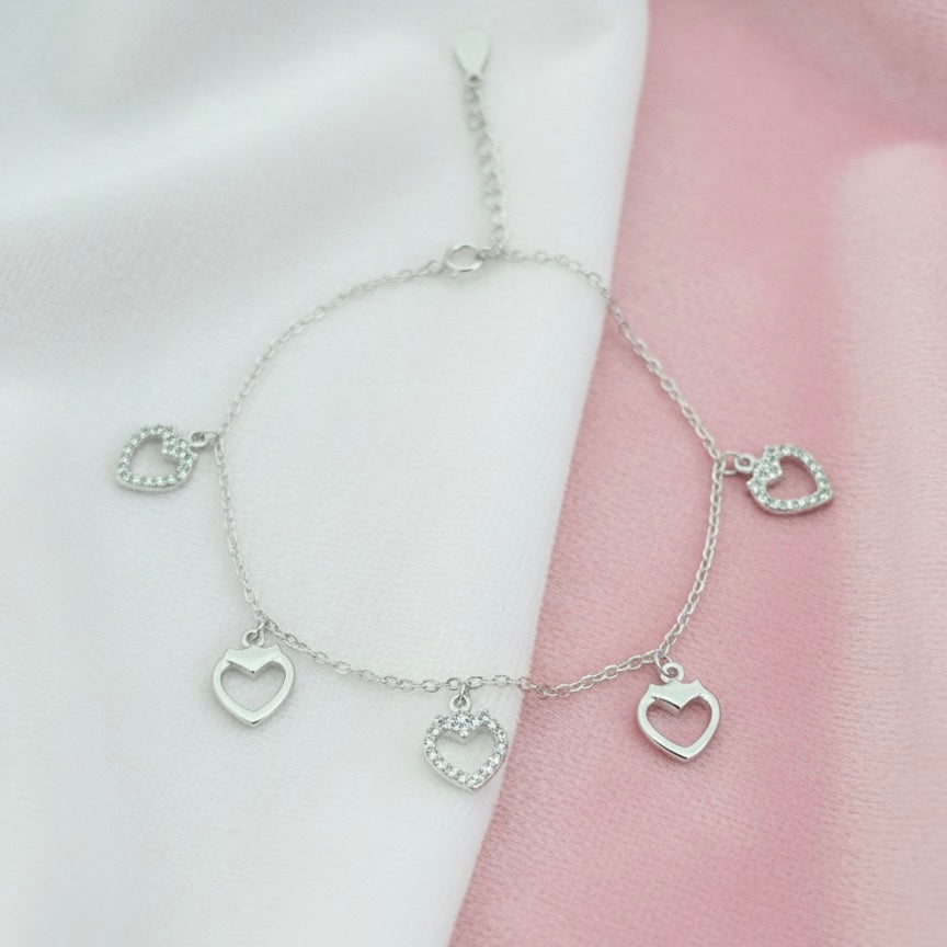 Pulsera Plata Corazón