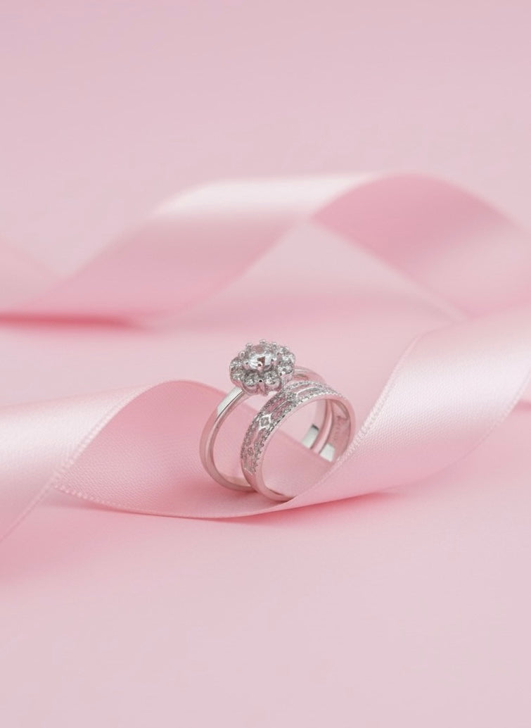 Anillos Dúo Sello de Amor Plata