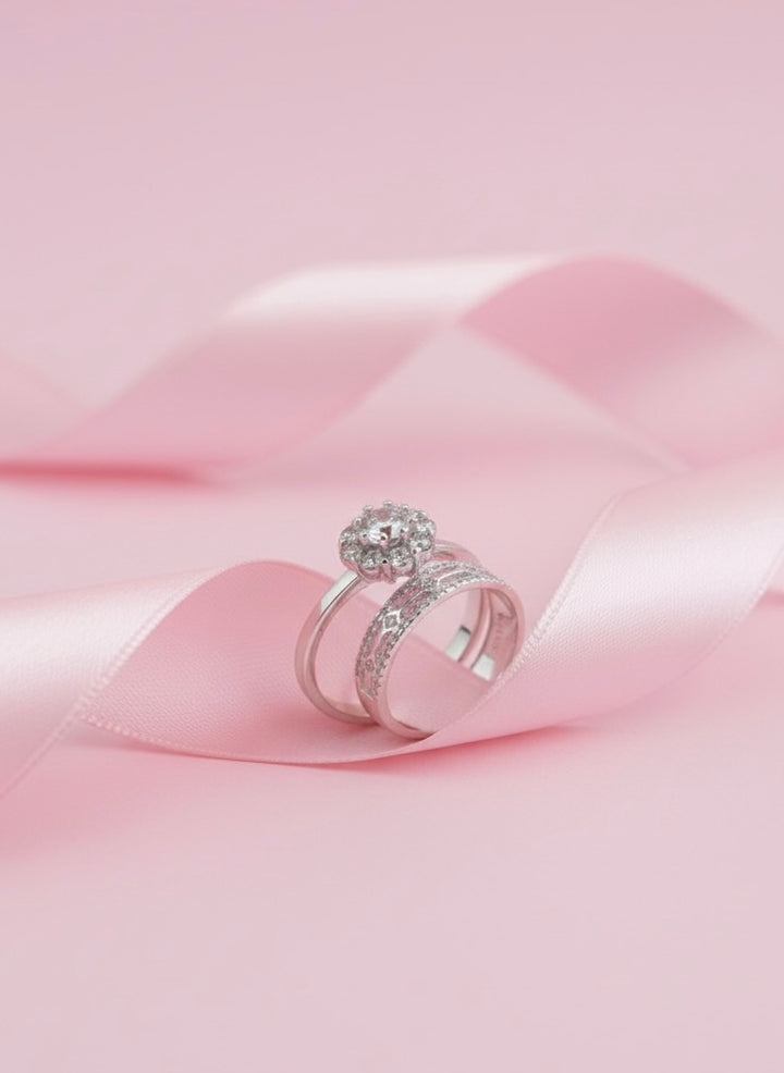 Anillos Dúo Sello de Amor Plata