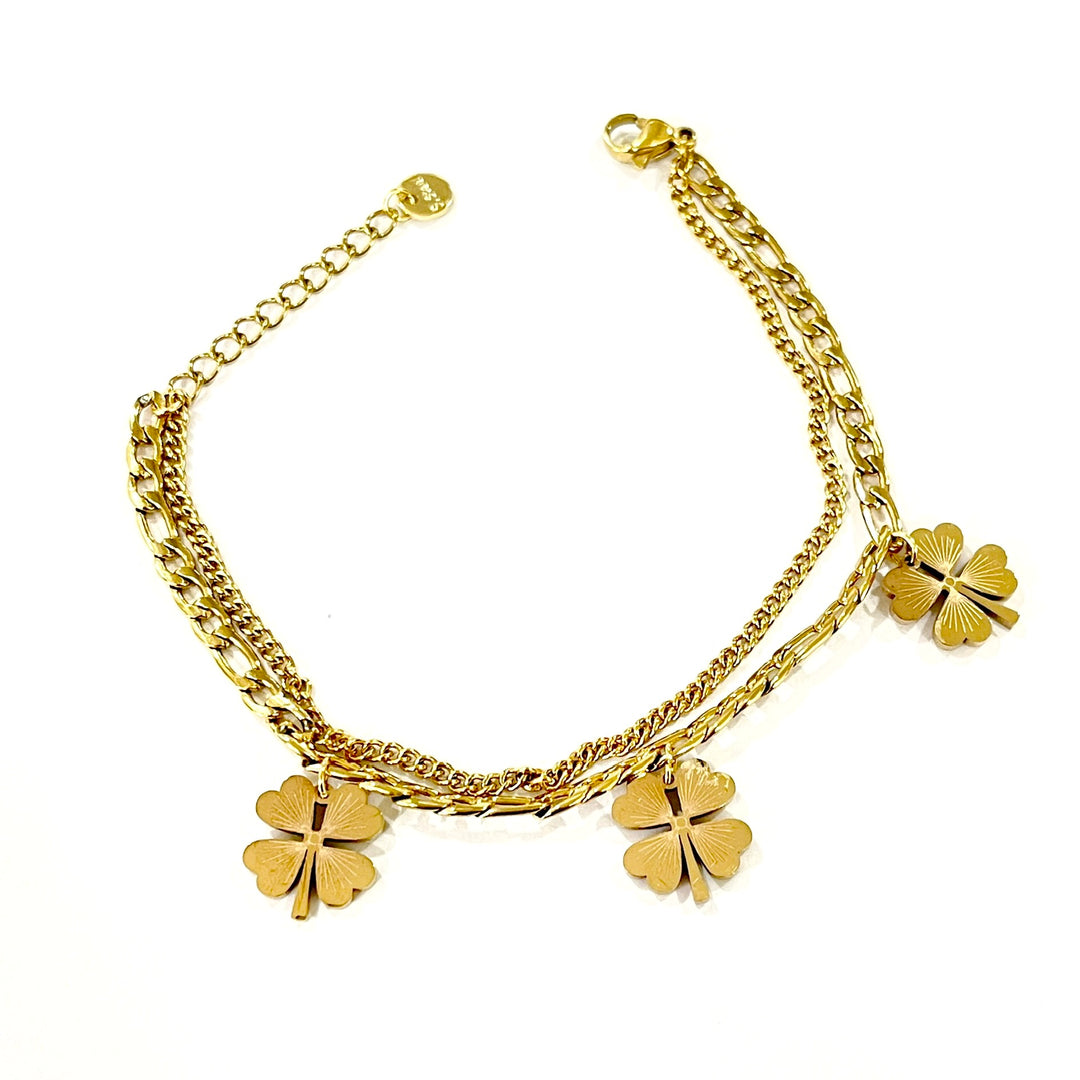 Pulsera Acero Tres Trébol 🍀