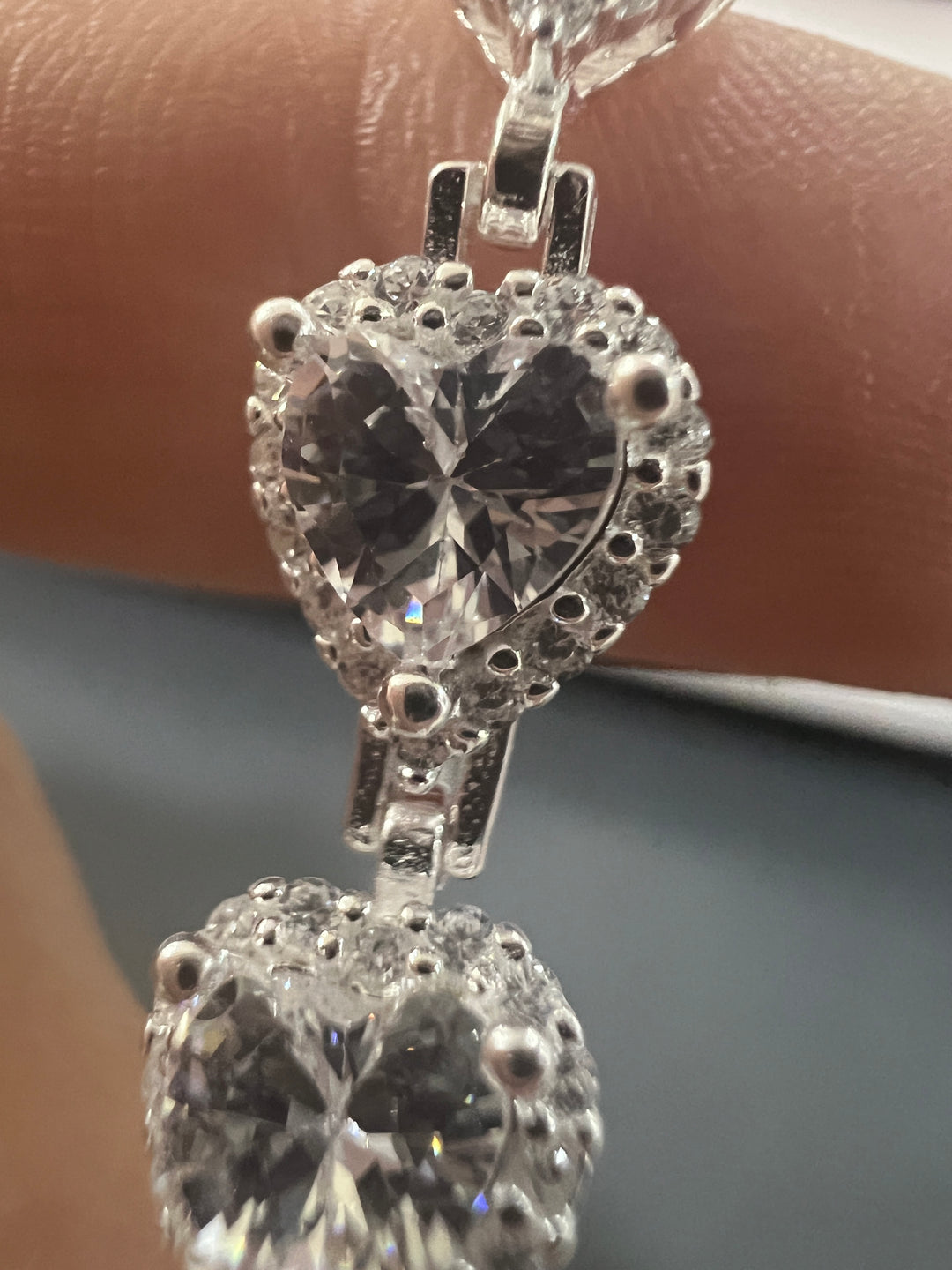 Pulsera Plata Triple Corazón