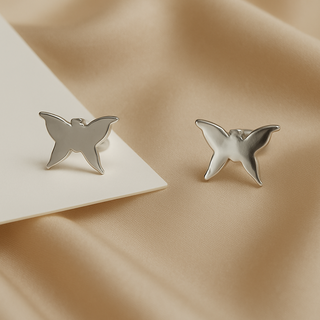 Aretes de Acero Mariposa 🦋