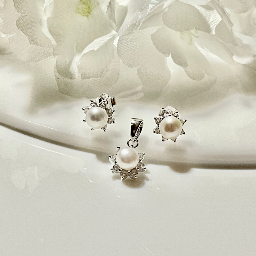 Juego Plata Perlas Sol ☀️