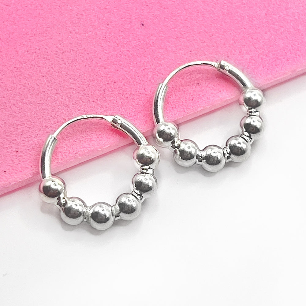 ▷ Argollas 5 Bolitas 14MM x 2MM | Nicola Joyería 🇨🇷