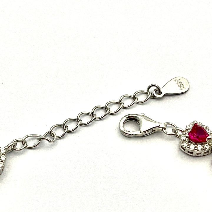 Pulsera Plata Corazones Circonias❤️❤️