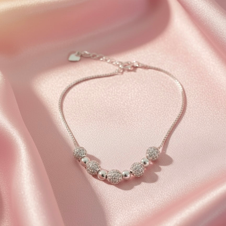 Pulsera Plata Bola de Fuego