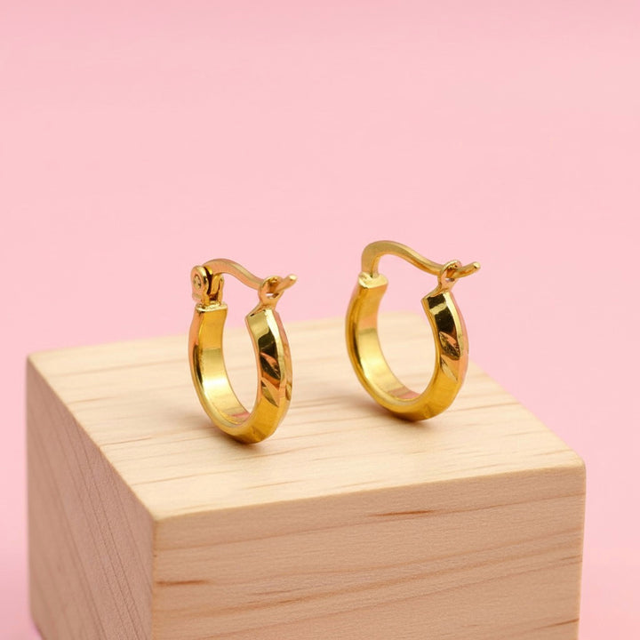 Argollas Cielo 10MM Dorado Acero