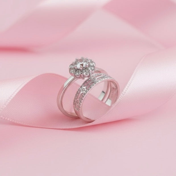 Anillos Dúo Sello de Amor Plata