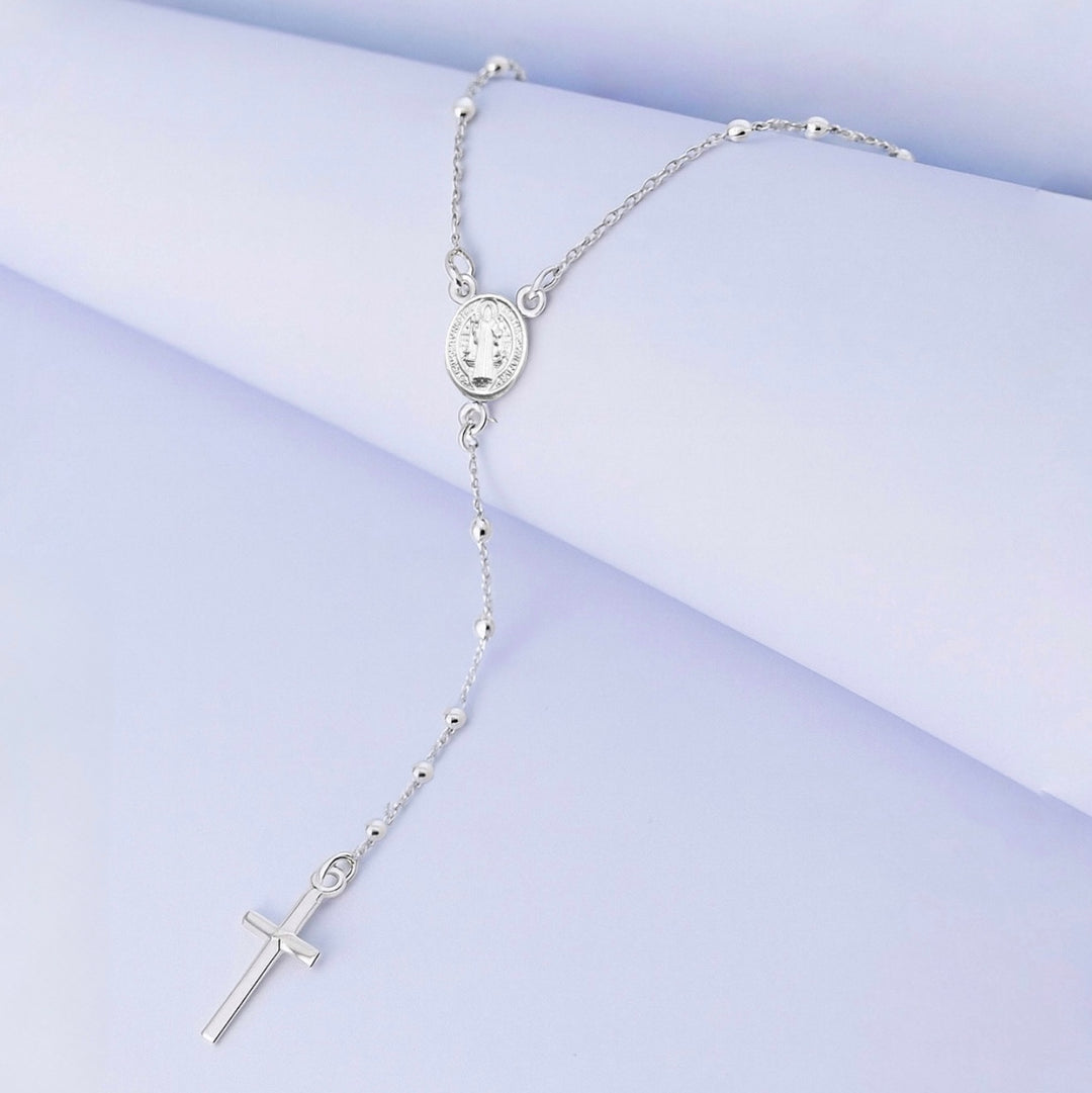 Rosario de Plata San Benito 2mm