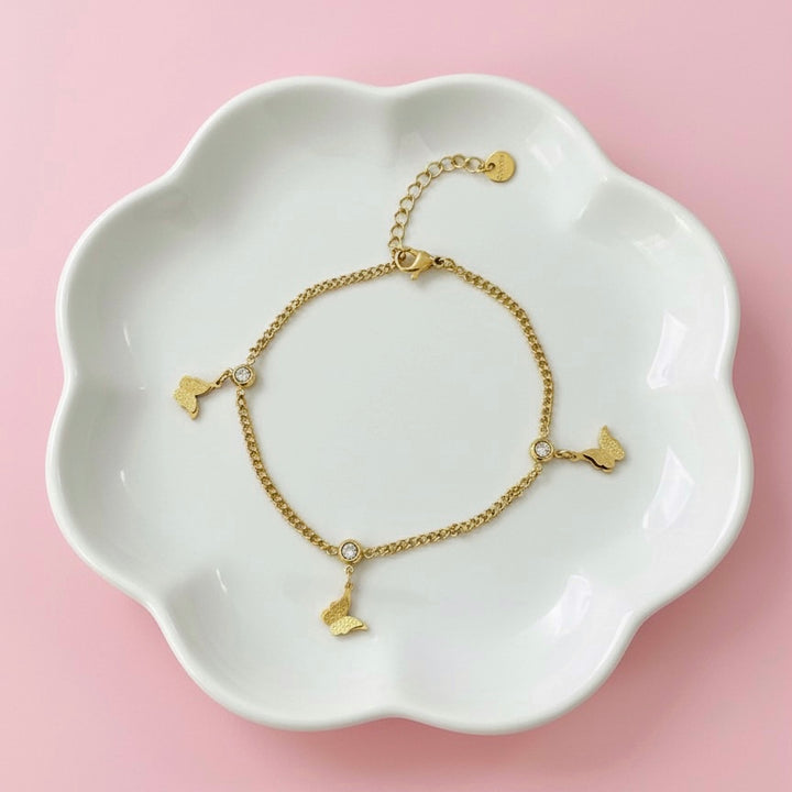 Pulsera Acero Trio de Mariposas 🦋