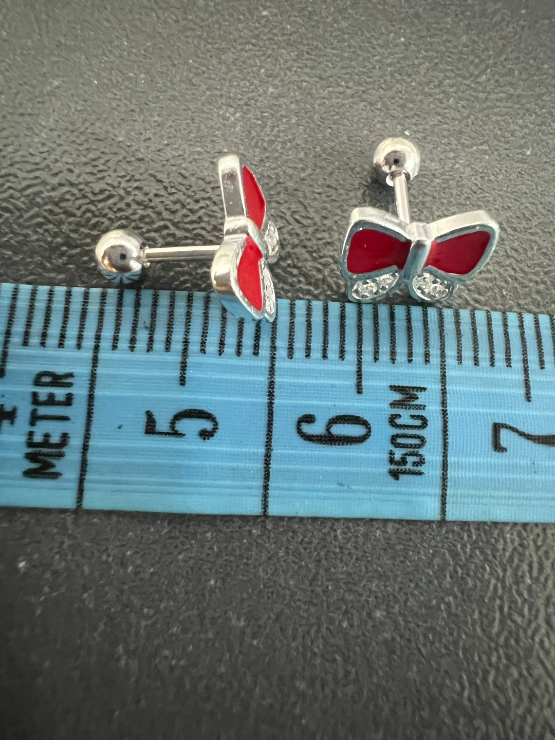 Aretes Plata Bebé Mariposa