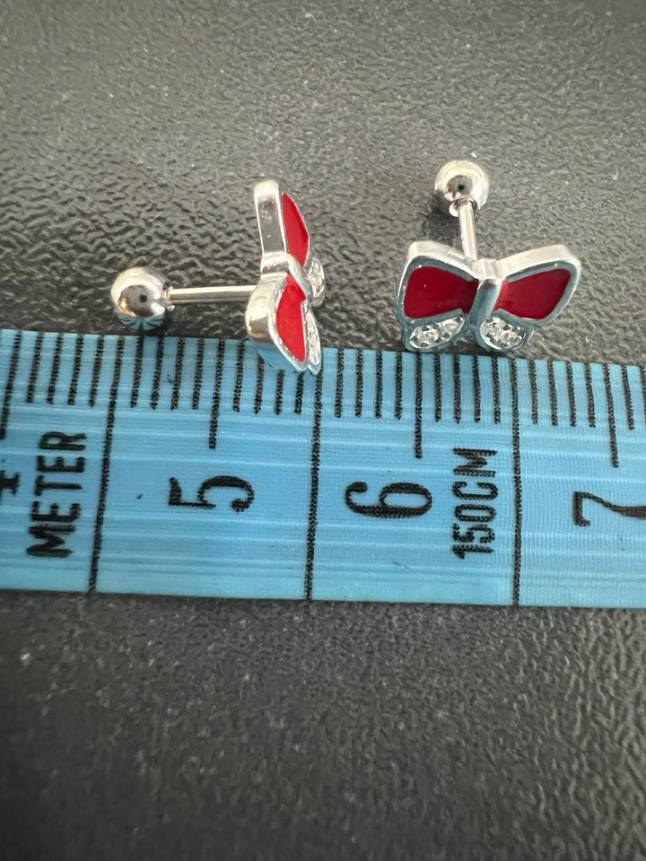 Aretes Plata Bebé Mariposa