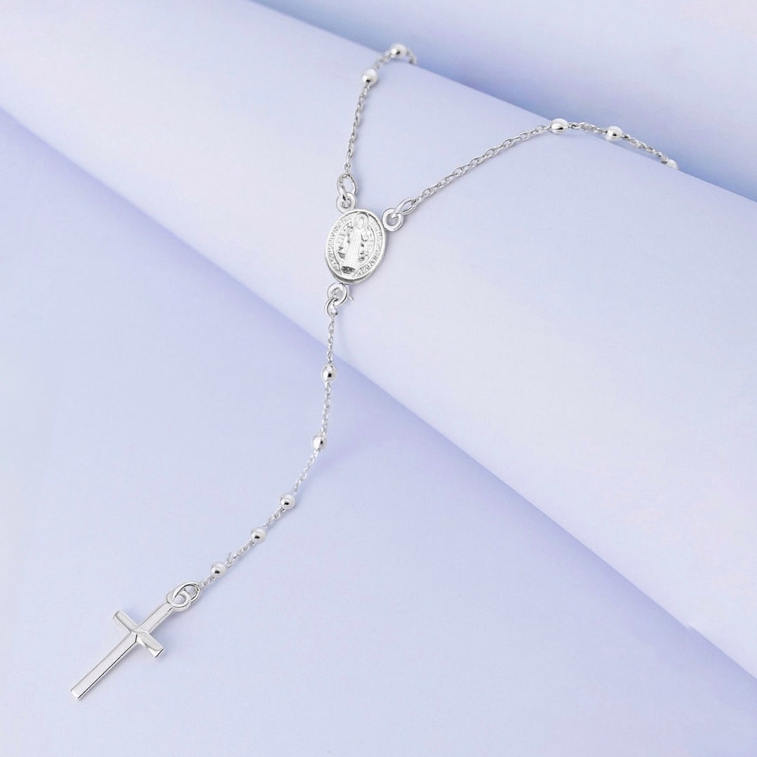 Rosario de Plata San Benito 1.8mm