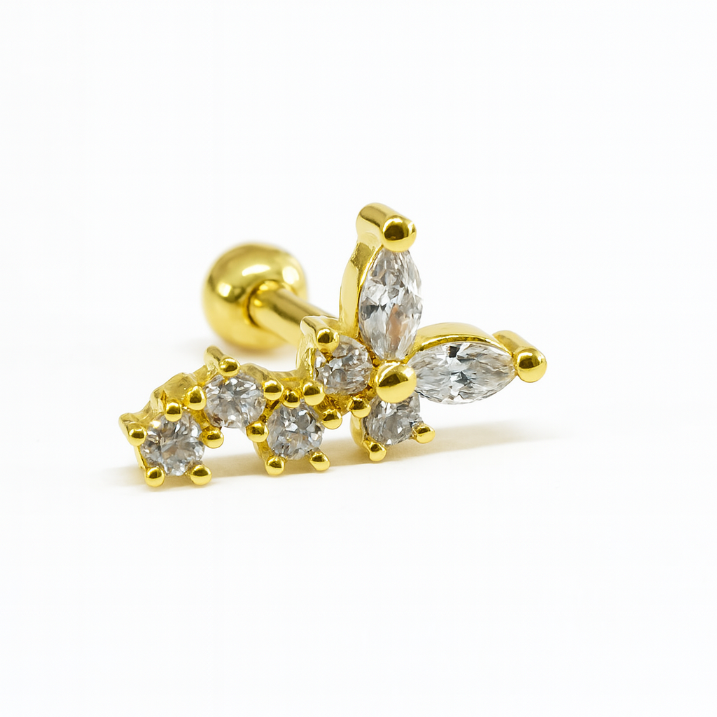 Arete Quirúrgico 🦋 Mariposa Dorado