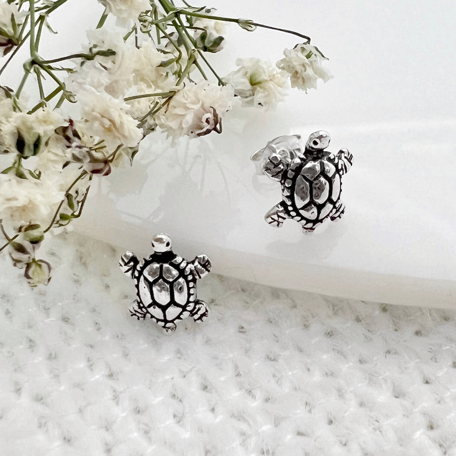  ▷ Aretes Tortuga 🐢 | Plata 925 | Nicola Joyería 🇨🇷