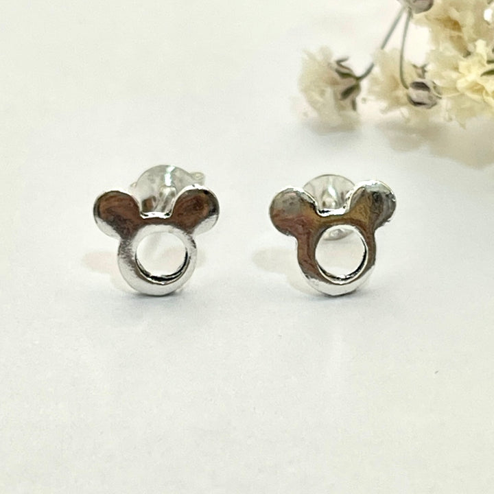 Aretes Mickey Plata