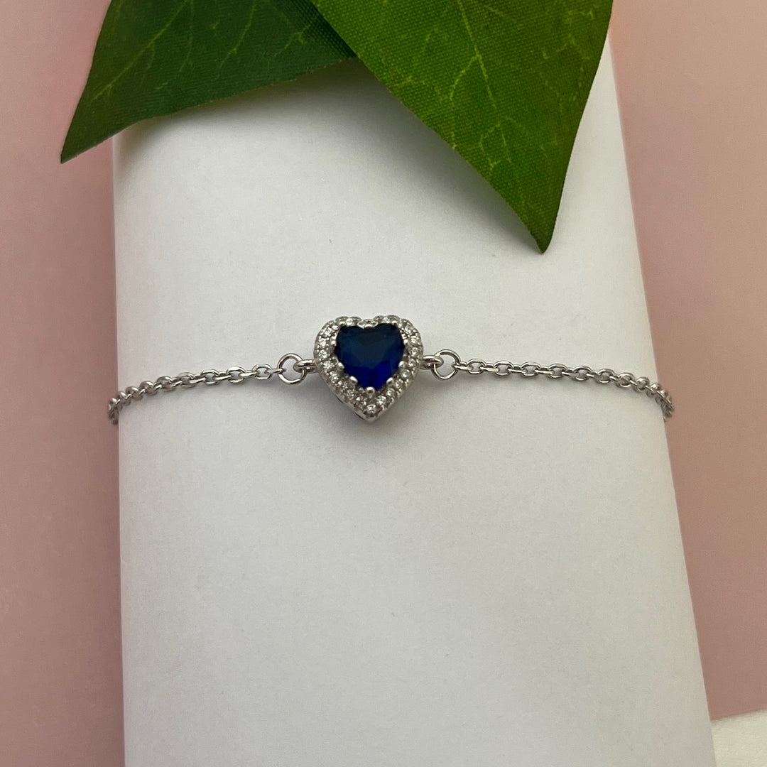 Pulsera Plata de Corazón 💙