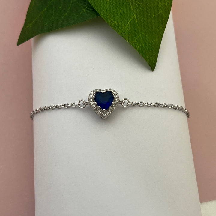 Pulsera Plata de Corazón 💙