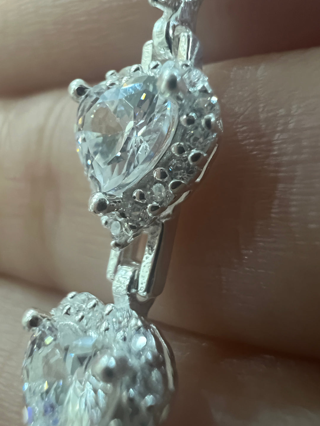 Pulsera Plata Triple Corazón