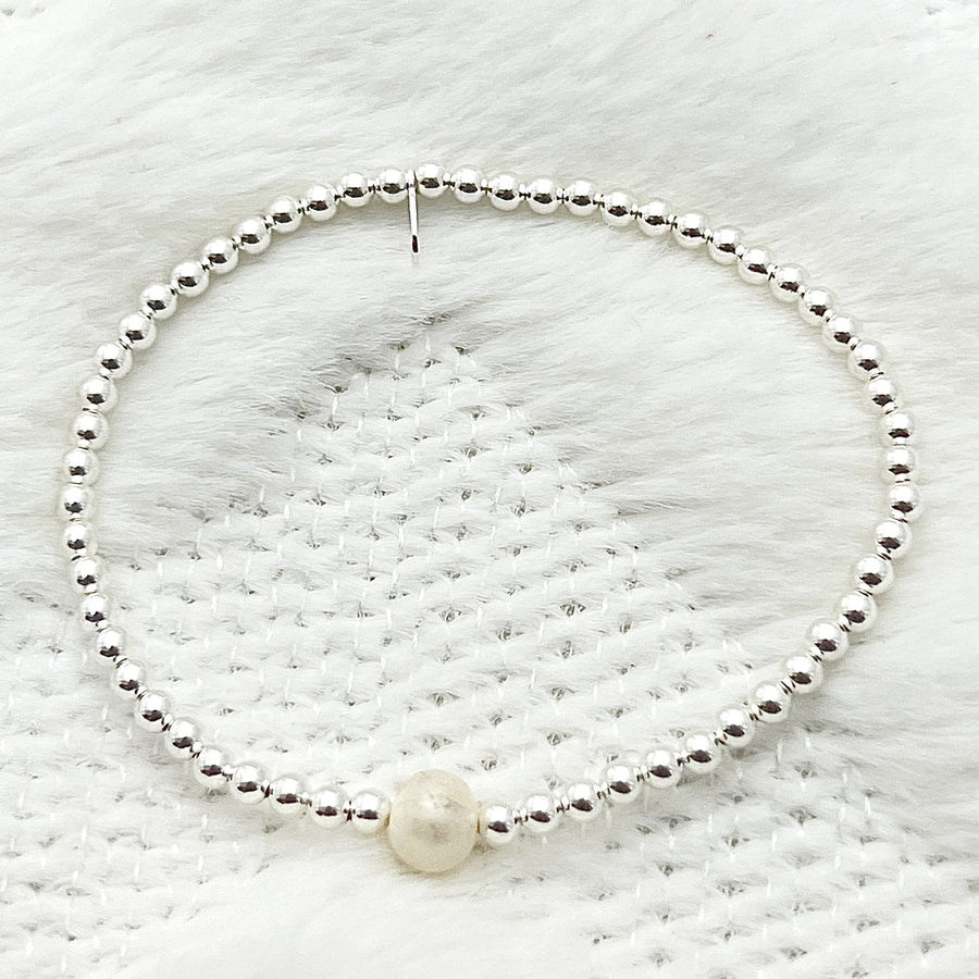 Compra en línea una pulsera con una perla cultivada 💯 PLATA 925 💎 en Costa Rica 🇨🇷