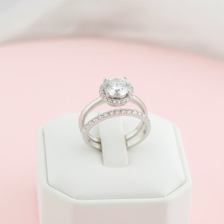 Anillos Dúo Brillo - Plata 925