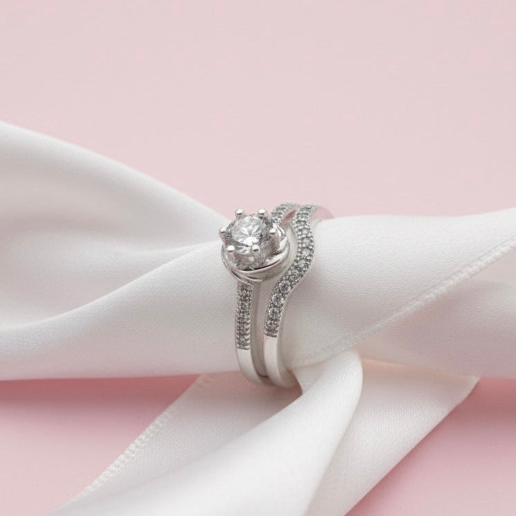 Anillos Dúo Luna Plata