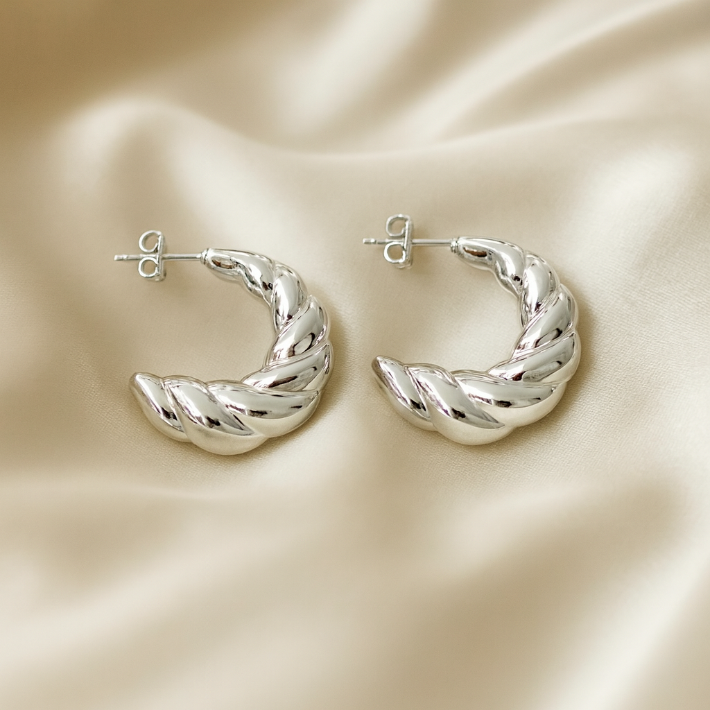 Aretes Acero Arrolladas 35MM