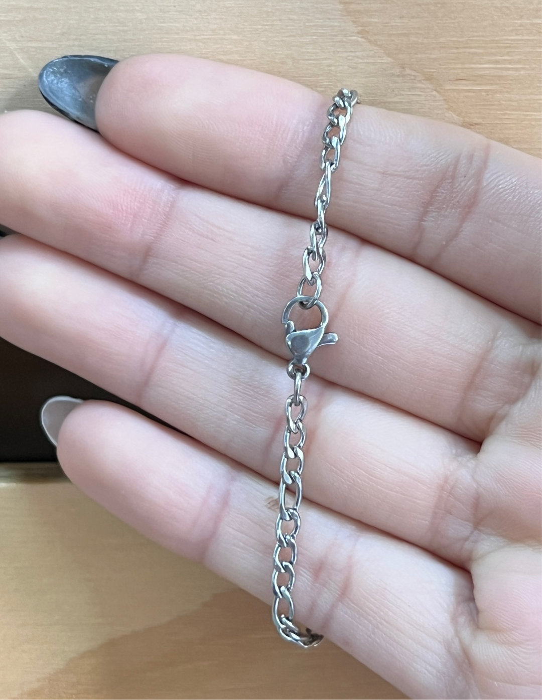 Pulsera Acero Figaro Niño y Niña Plateada