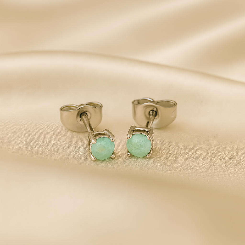Aretes de Acero Chispa Baby Green