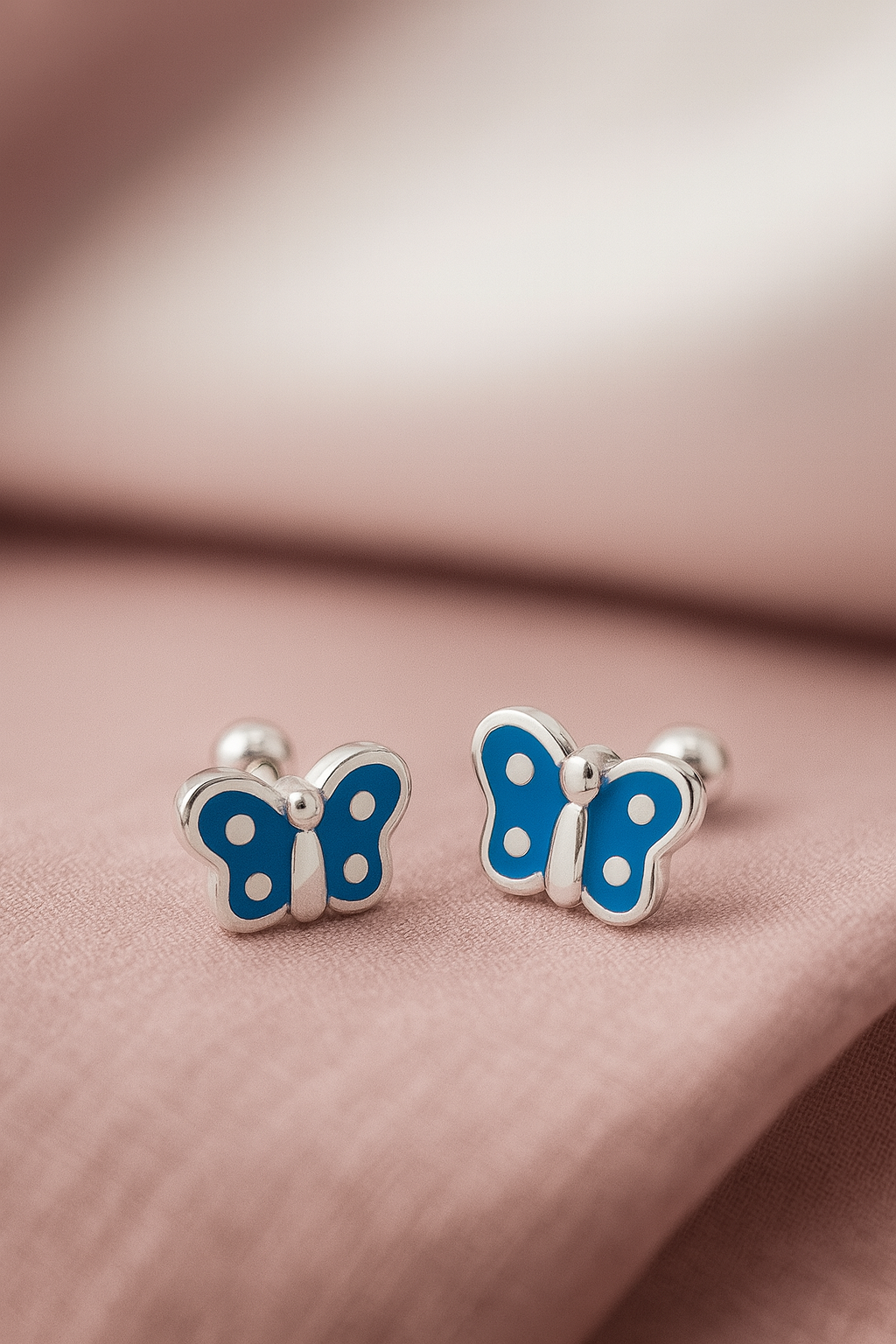 Aretes Plata Bebé Mariposa