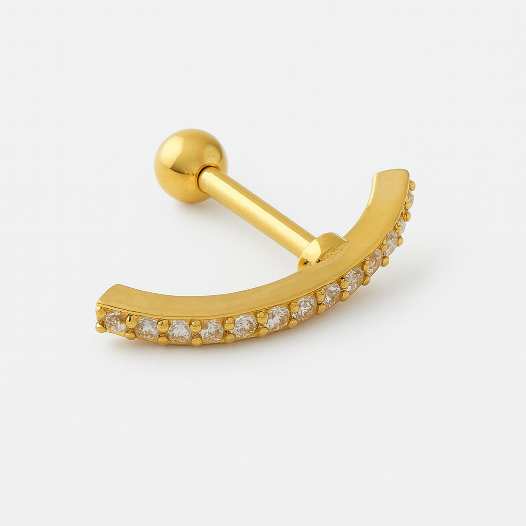 Arete Quirúrgico 🧡 Curvo Dorado