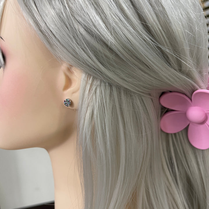 Aretes de Plata Redondo Colores