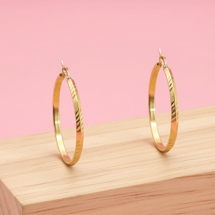 Argollas Cielo 35MM Dorado Acero