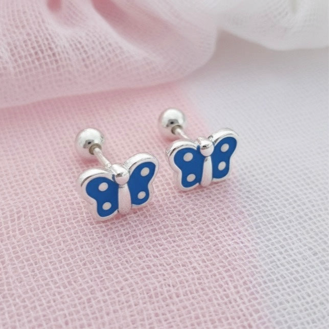 Aretes Plata Bebé Mariposa