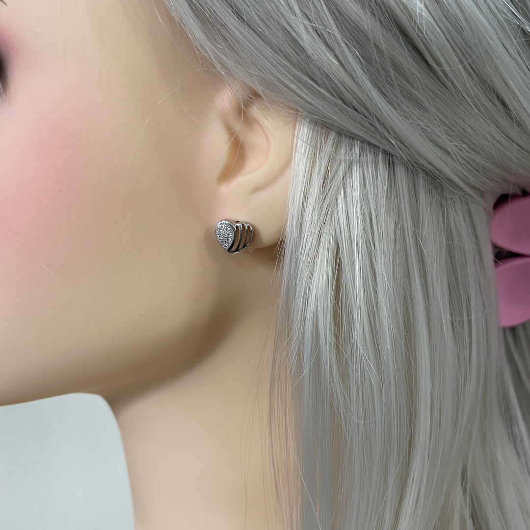 Aretes de Plata Heart