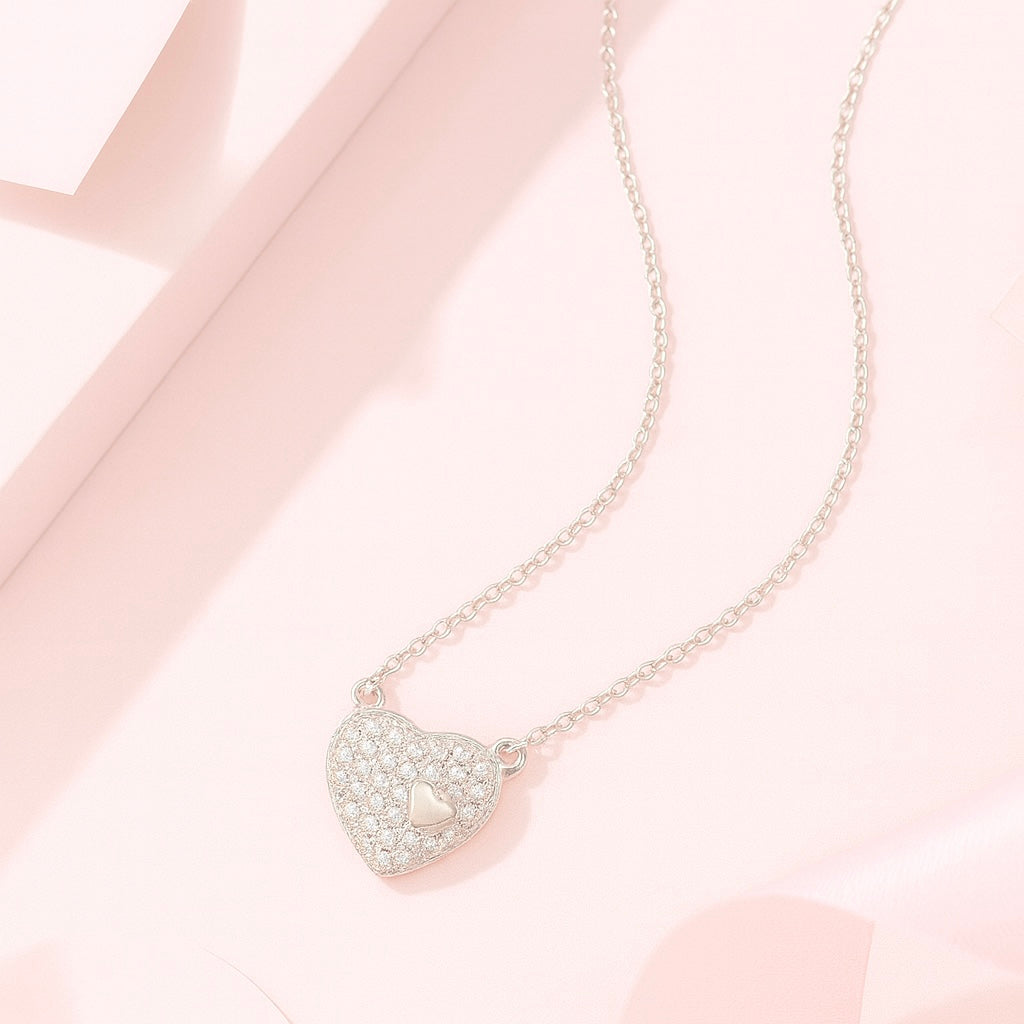 Collar Plata Corazón Grande