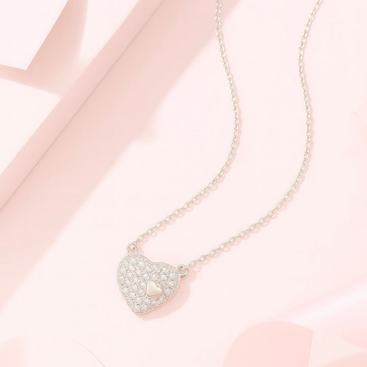 Collar Plata Corazón Grande