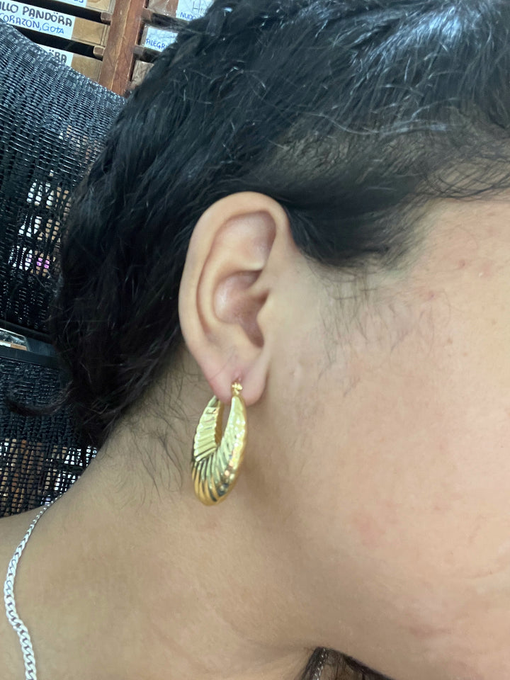 Argollas Fancy Ovaladas 25MM